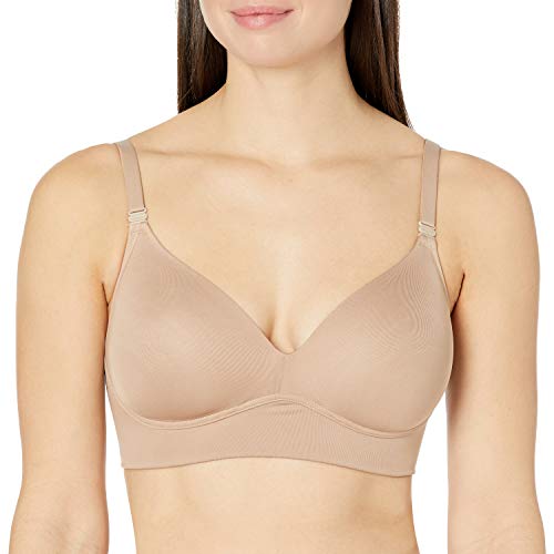 Warner's Damen Blissful Benefits Allover-Smoothing Bliss Wireless Lightly Lined Convertible Comfort Bra Rm1011w BH, Undurchsichtige, Geröstete Mandel, 75C von Warner's