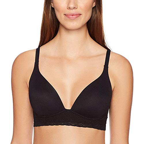 Warner's Damen Cloud 9 Super Soft Wireless Lightly Lined Comfort Bra Ro5691a BH, Undurchsichtige, Reichhaltiges Schwarz, 80B von Warner's