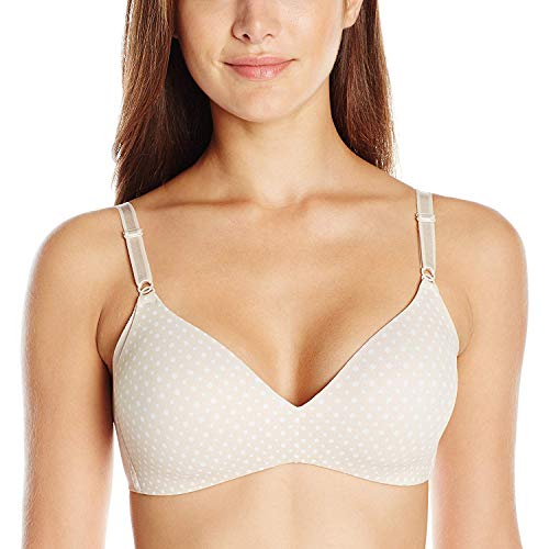 Warner's Damen No Side Effects Bügelloser Kontur BH, Butterscot/White Dot Print, 75B von Warner's