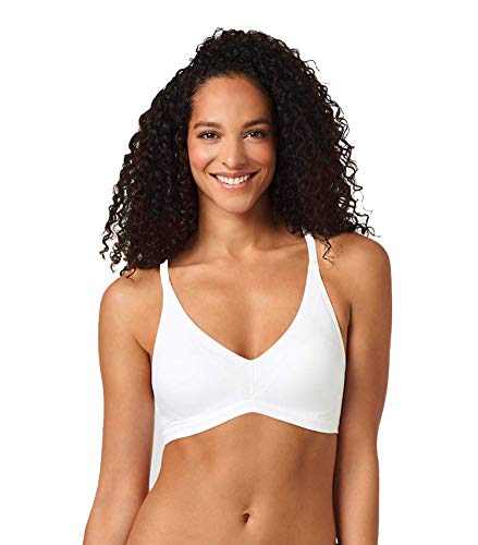 Warner's Damen Simply Perfect Easy Sized No Bulge Wirefree Bra T-Shirt BH, weiß, Large von Warner's