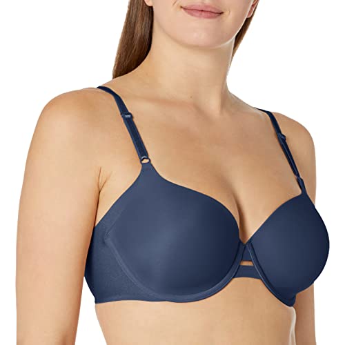 Warner's Damen Simply Perfect Underarm-Smoothing Comfort Underwire Lightly Lined Bra Ta4356 T-Shirt BH, Undurchsichtige, Knopf blau, 75C von Warner's