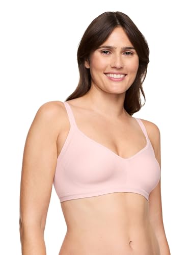 Warner's Damen Warners Blissful Benefits Underarm-Smoothing with Seamless Stretch Wireless Lightly Lined Bra BH, Rosenwasser, X-Large von Warner's