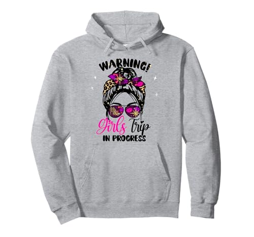 Warning Girls Trip In Progress Wochenendgeburtstagskader 2025 Pullover Hoodie von Warning Girls Trip In Progress 2025 Birthday Squad