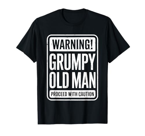 Warnung Grumpy Old Man Shirt Herren Opa Vatertag T-Shirt von Warning Grumpy Old Man Proceed With Caution Shirts