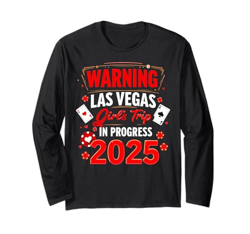 Warnung Las Vegas Girls Trip 2025 In Gange Geburtstagskader Langarmshirt Warnung Las Vegas Girls Trip 2025 In Gange Geburtstagskader Langarmshirt von Warning Las Vegas Girls Trip 2025 In Progress