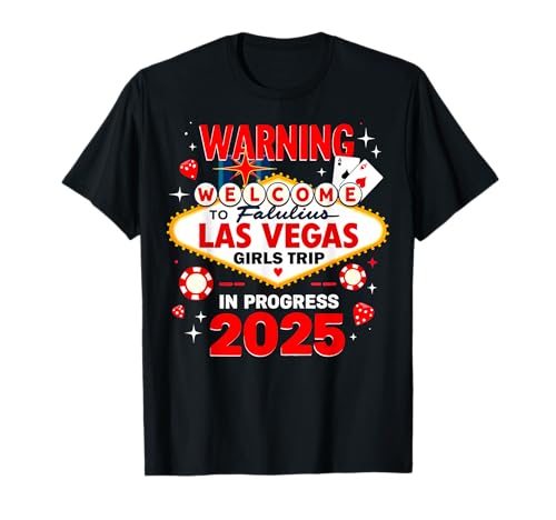 Warnung Las Vegas Girls Trip 2025 In Gange Geburtstagskader T-Shirt Warnung Las Vegas Girls Trip 2025 In Gange Geburtstagskader T-Shirt von Warning Las Vegas Girls Trip 2025 In Progress