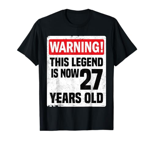 Herren 27. Geburtstag Fantastische Männer, 27 Jahre, Geburtstag, lustig T-Shirt Herren 27. Geburtstag Fantastische Männer, 27 Jahre, Geburtstag, lustig T-Shirt von Warning This Legend is now 27 Years Old
