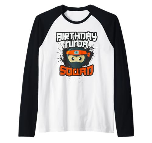 Geburtstag Ninja Quadrat Mama Papa Team Bruder Schwester Crew Bro Raglan Geburtstag Ninja Quadrat Mama Papa Team Bruder Schwester Crew Bro Raglan von Warrior Tumble Kungfu Party Security & Supplies Co
