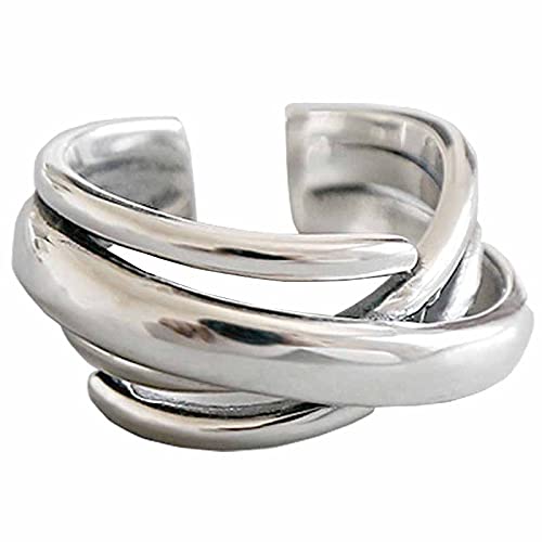 XIANNVQB 925 Silberringe - 925 Sterling Silber Ringe Für Frauen Verstellbar Geometrische Unregelmäßige Ringe Retro Einfache Neuheit Schmuck Ring, Wie Gezeigt, Öffnung XIANNVQB 925 Silberringe - 925 Sterling Silber Ringe Für Frauen Verstellbar Geometrische Unregelmäßige Ringe Retro Einfache Neuheit Schmuck Ring, Wie Gezeigt, Öffnung von Warsoniod