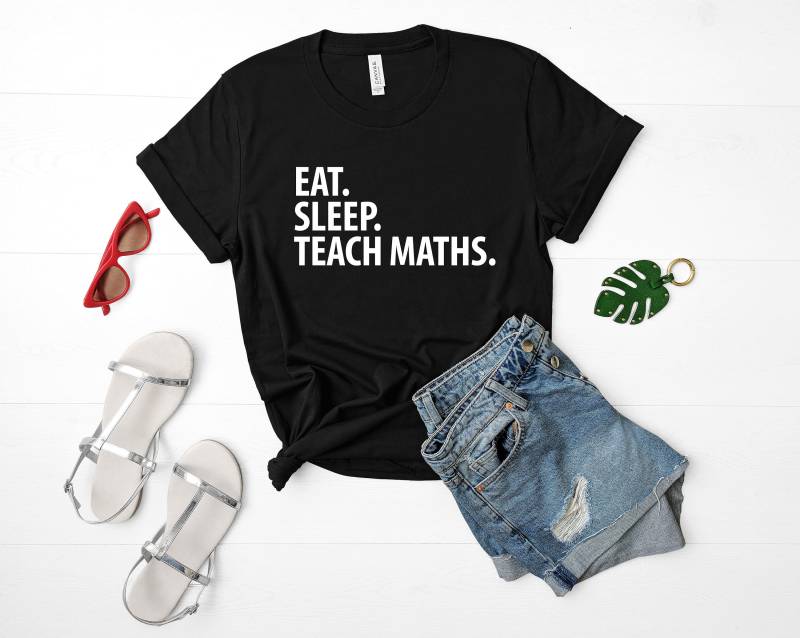 Eat Sleep Teach Maths T-Shirt Geschenk Für Lehrer von WaryaTshirts
