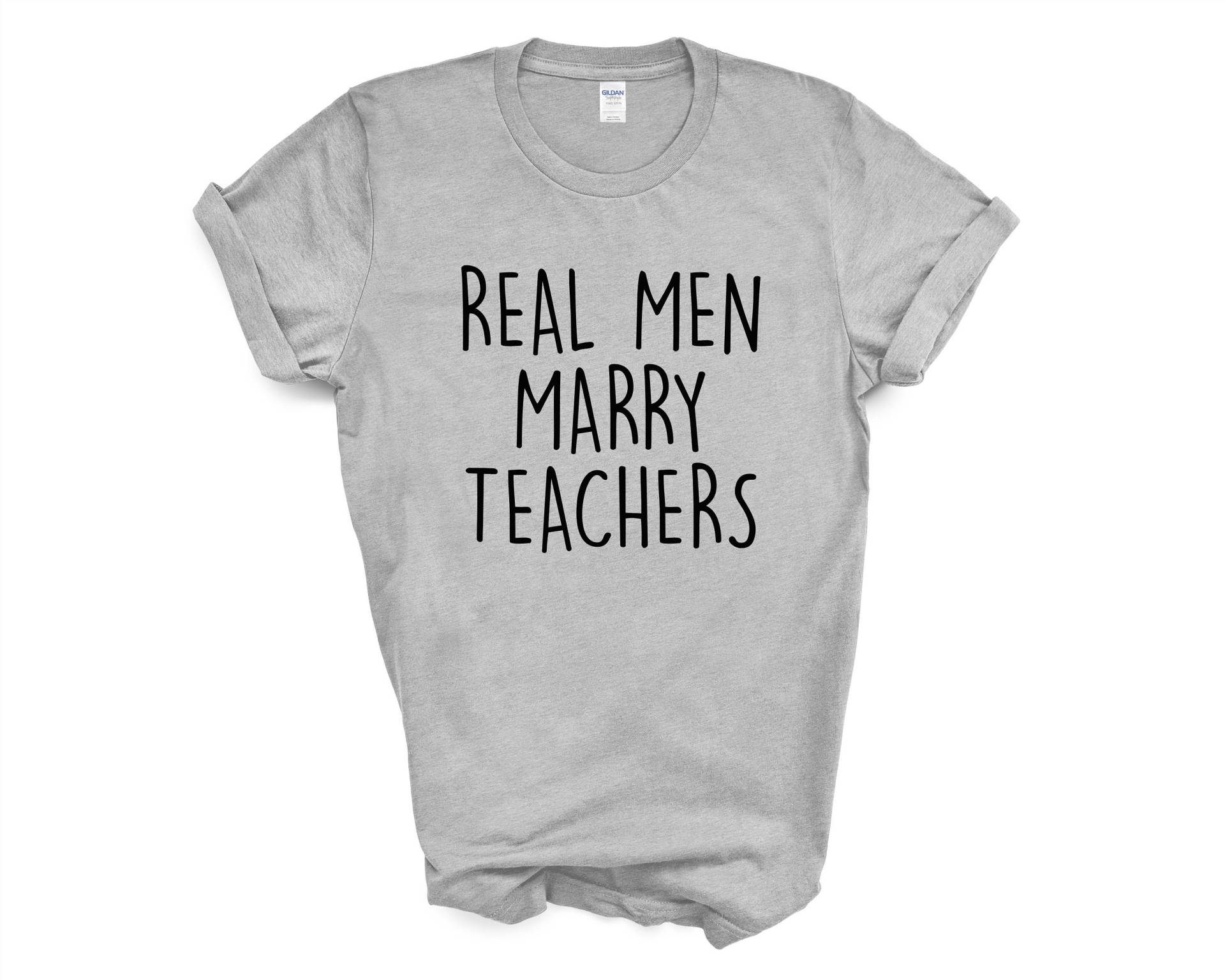 Real Men Marry Teacher T-Shirt Geschenk Männer - 3597 von WaryaTshirts