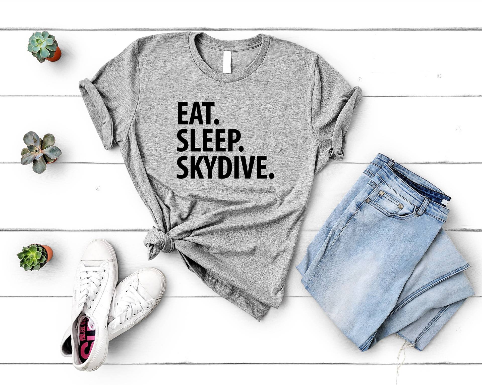 Skydive T-Shirt, Eat Sleep Shirt Herren Frauen Geschenke - 3655 von WaryaTshirts