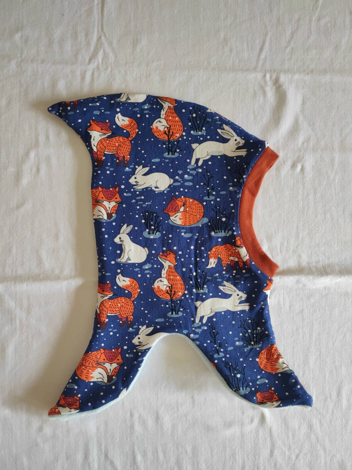 Schlupfmütze Gr.40-44 Wintermütze Babymütze Schalmütze Gefüttert Unisex Mädchen Jungen Zipfelmütze Waldtiere Fuchs Und Hase Schlupfmütze Gr.40-44 Wintermütze Babymütze Schalmütze Gefüttert Unisex Mädchen Jungen Zipfelmütze Waldtiere Fuchs Und Hase von WasSchoenes