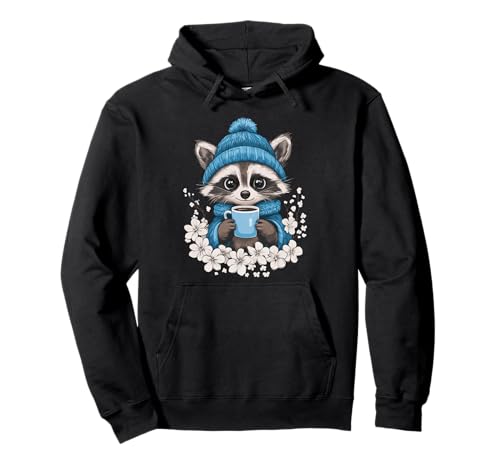 Waschbär Frauen Kaffee Deko Kinder Raccoon Mädchen Waschbär Pullover Hoodie Waschbär Frauen Kaffee Deko Kinder Raccoon Mädchen Waschbär Pullover Hoodie von Waschbär Damen Kleidung Herren Raccoon Kaffee Deko