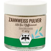 Zahnweiss Pulver mit Bio-Pfefferminzöl von Waschbär