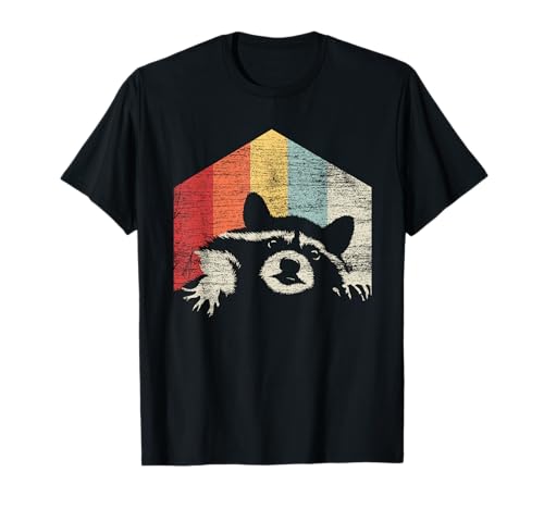 Waschbär Shirts Vintage Waschbär T-Shirt Schwarz S Unisex Erwachsene und Kinder von Waschbär Shirts