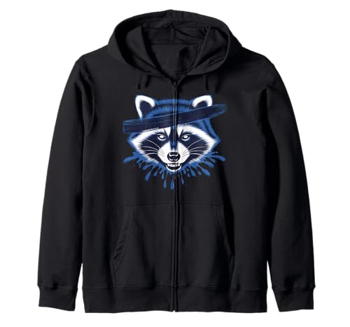 Waschbär Tshirt Männer Frauen Blue Animal School Sport Fan Kapuzenjacke von Waschbär TShirt Männer Frauen Tierschule Sport