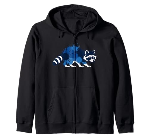 Waschbär Tshirt Männer Frauen Blue Animal School Sport Fan Kapuzenjacke von Waschbär TShirt Männer Frauen Tierschule Sport
