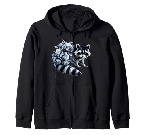 Waschbär Tshirt Männer Frauen Blue Animal School Sport Fan Kapuzenjacke von Waschbär TShirt Männer Frauen Tierschule Sport