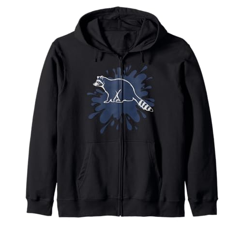 Waschbär Tshirt Männer Frauen Blue Animal School Sport Fan Kapuzenjacke von Waschbär TShirt Männer Frauen Tierschule Sport
