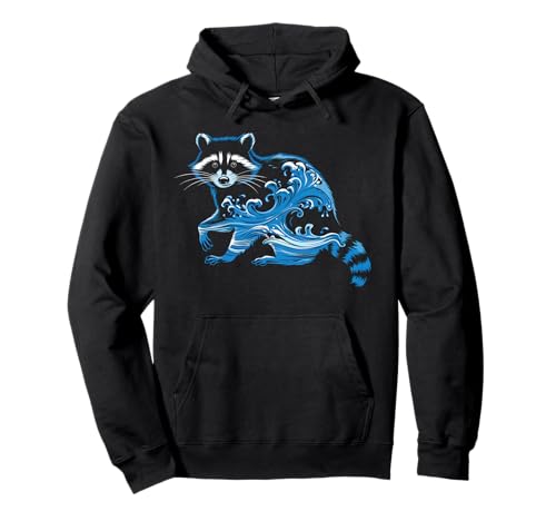Waschbär Tshirt Männer Frauen Blue Animal School Sport Fan Pullover Hoodie von Waschbär TShirt Männer Frauen Tierschule Sport