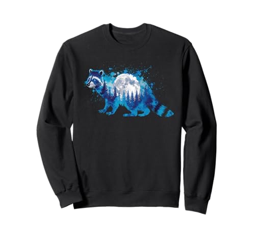 Waschbär Tshirt Männer Frauen Blue Animal School Sport Fan Sweatshirt von Waschbär TShirt Männer Frauen Tierschule Sport