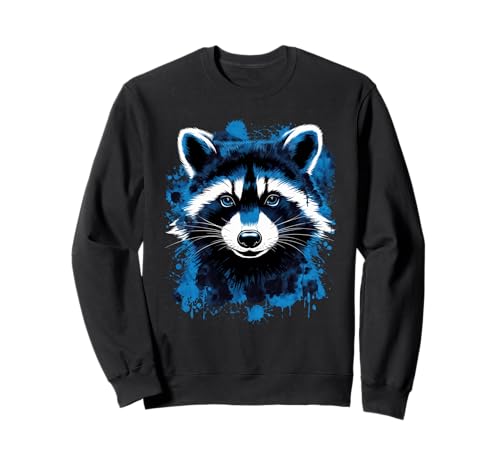 Waschbär Tshirt Männer Frauen Blue Animal School Sport Fan Sweatshirt von Waschbär TShirt Männer Frauen Tierschule Sport