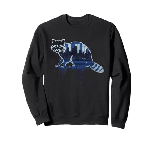 Waschbär Tshirt Männer Frauen Blue Animal School Sport Fan Sweatshirt von Waschbär TShirt Männer Frauen Tierschule Sport