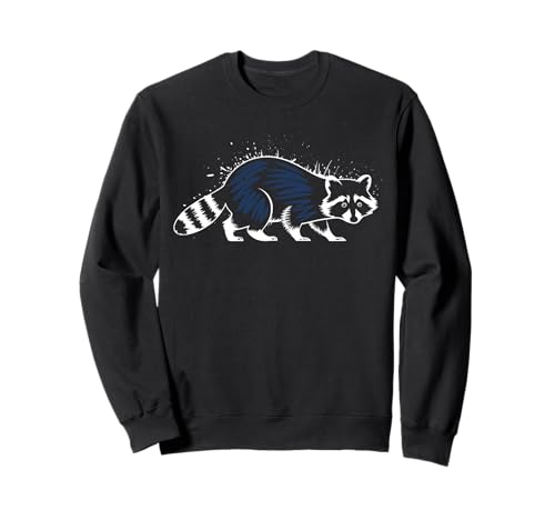 Waschbär Tshirt Männer Frauen Blue Animal School Sport Fan Sweatshirt von Waschbär TShirt Männer Frauen Tierschule Sport