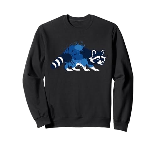 Waschbär Tshirt Männer Frauen Blue Animal School Sport Fan Sweatshirt von Waschbär TShirt Männer Frauen Tierschule Sport