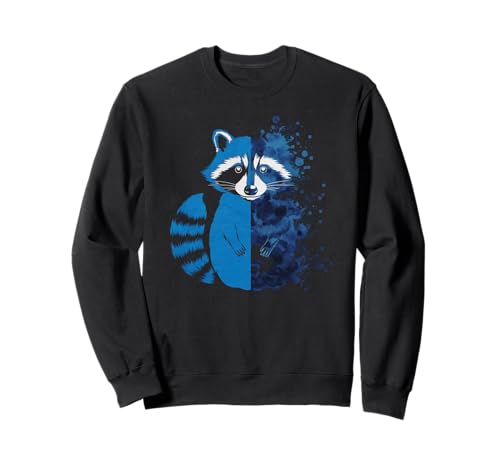Waschbär Tshirt Männer Frauen Blue Animal School Sport Fan Sweatshirt von Waschbär TShirt Männer Frauen Tierschule Sport