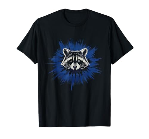 Waschbär Tshirt Männer Frauen Blue Animal School Sport Fan T-Shirt von Waschbär TShirt Männer Frauen Tierschule Sport