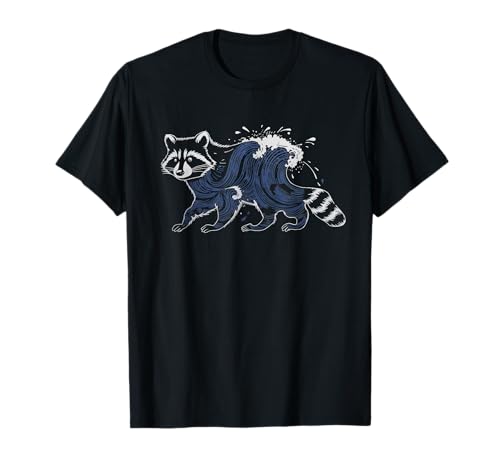 Waschbär Tshirt Männer Frauen Blue Animal School Sport Fan T-Shirt von Waschbär TShirt Männer Frauen Tierschule Sport