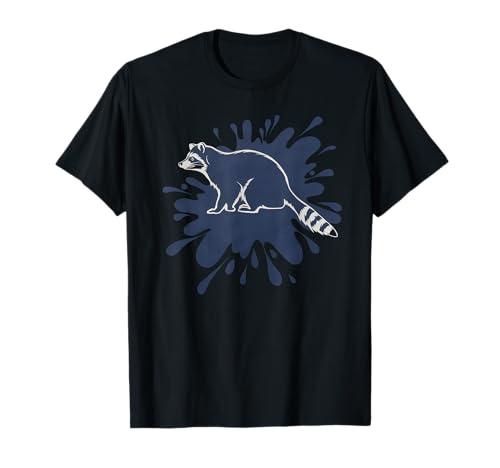Waschbär Tshirt Männer Frauen Blue Animal School Sport Fan T-Shirt von Waschbär TShirt Männer Frauen Tierschule Sport