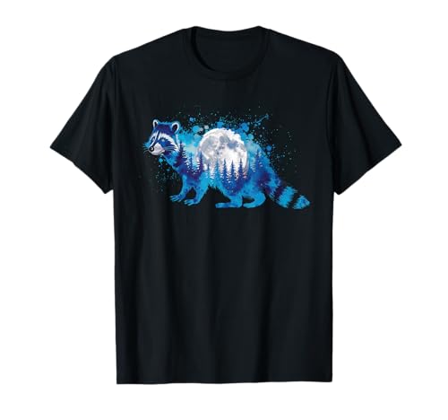 Waschbär Tshirt Männer Frauen Blue Animal School Sport Fan T-Shirt von Waschbär TShirt Männer Frauen Tierschule Sport