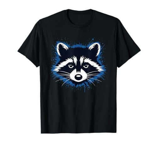 Waschbär Tshirt Männer Frauen Blue Animal School Sport Fan T-Shirt von Waschbär TShirt Männer Frauen Tierschule Sport
