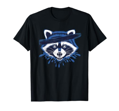 Waschbär Tshirt Männer Frauen Blue Animal School Sport Fan T-Shirt von Waschbär TShirt Männer Frauen Tierschule Sport