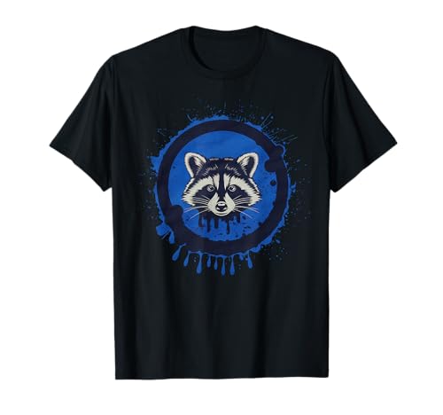 Waschbär Tshirt Männer Frauen Blue Animal School Sport Fan T-Shirt von Waschbär TShirt Männer Frauen Tierschule Sport
