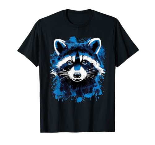 Waschbär Tshirt Männer Frauen Blue Animal School Sport Fan T-Shirt von Waschbär TShirt Männer Frauen Tierschule Sport