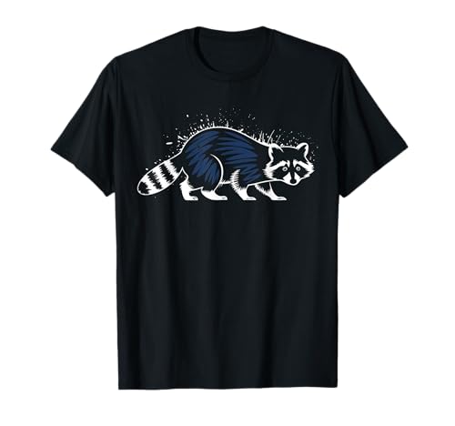 Waschbär Tshirt Männer Frauen Blue Animal School Sport Fan T-Shirt von Waschbär TShirt Männer Frauen Tierschule Sport