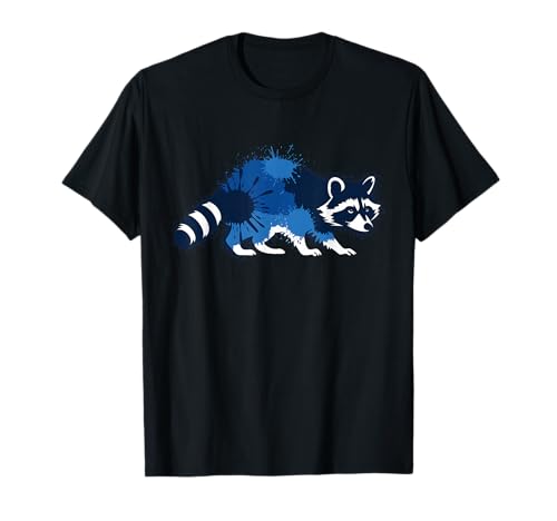 Waschbär Tshirt Männer Frauen Blue Animal School Sport Fan T-Shirt von Waschbär TShirt Männer Frauen Tierschule Sport