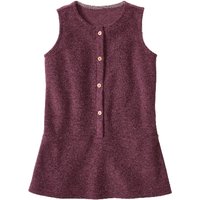 Ärmelloses Kleid aus reiner Schurwolle, mauve melange von Waschbär