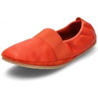 Barfußschuh Ballerina aus Bio-Leder, orange von Waschbär