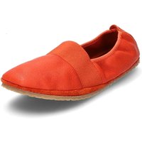 Barfußschuh Ballerina aus Bio-Leder, orange von Waschbär