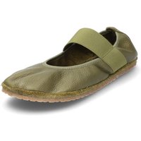 Barfußschuh Ballerina aus Bio-Leder, khaki von Waschbär