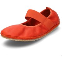 Barfußschuh Ballerina aus Bio-Leder, orange von Waschbär