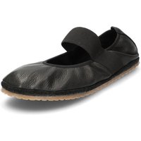 Barfußschuh Ballerina aus Bio-Leder, schwarz von Waschbär