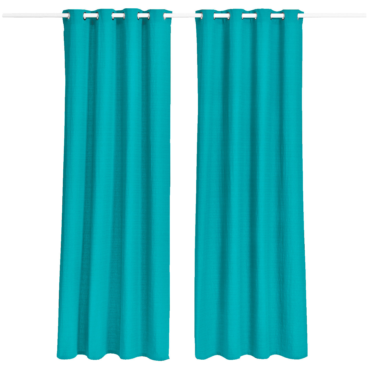 Ösenvorhang aus reiner Bio-Baumwolle, 2 Stück, petrol 135 x 245 cm Ösenvorhang aus reiner Bio-Baumwolle, 2 Stück, petrol 135 x 245 cm von Waschbär