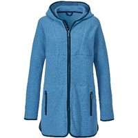 Fleecejacke mit Kapuze aus Bio-Baumwolle, jeansblau von Waschbär