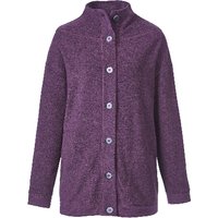 Frotteejacke aus reiner Bio-Schurwolle, mauve melange von Waschbär